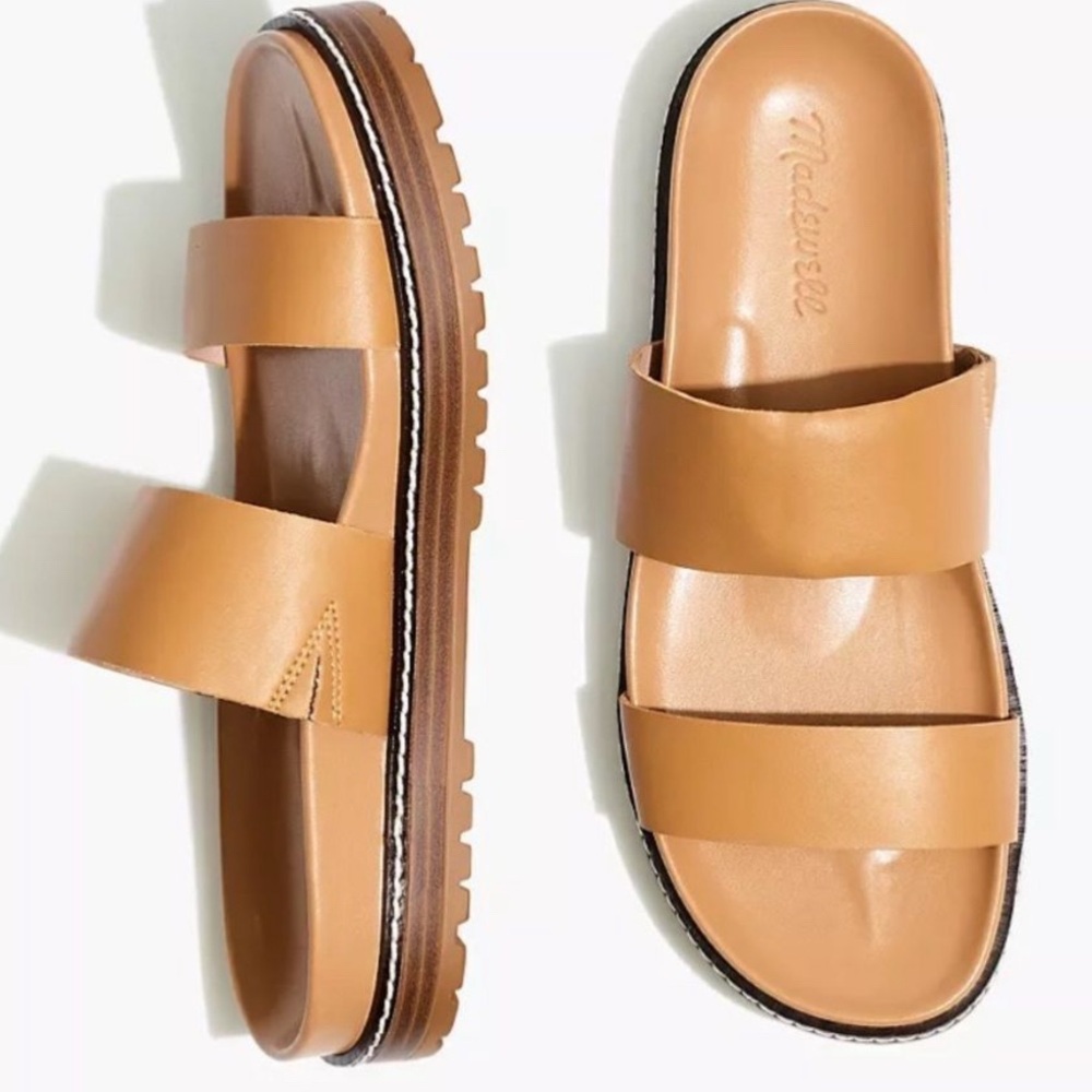 Madewell leather slide sandals - Picture 3 of 9